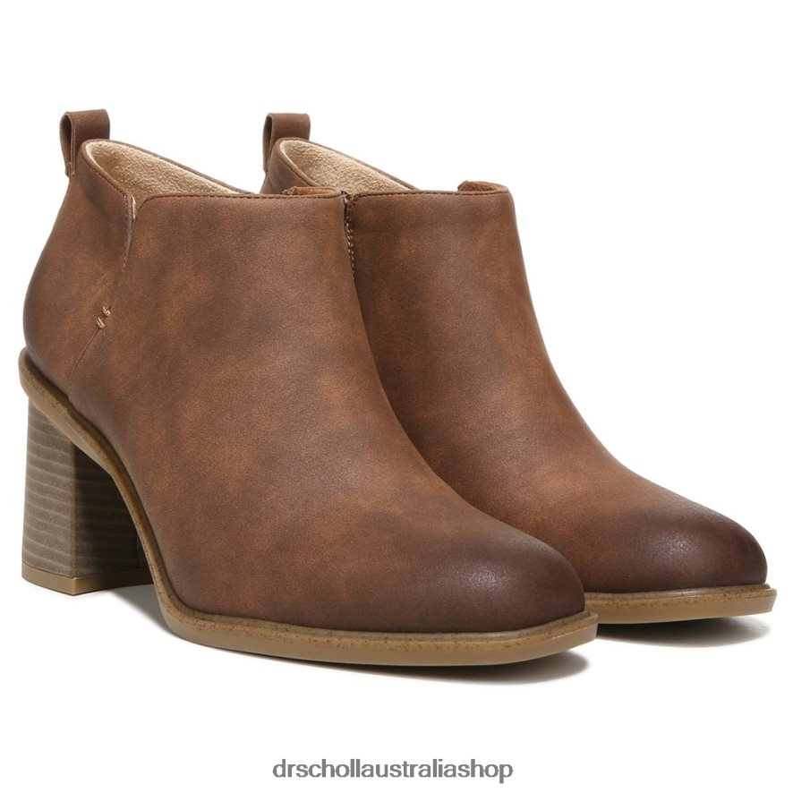 Roxanne Block Heel Ankle Boot Unisex Dr. Scholl's 4Z4JXV247 New Copper Brown Synthetic