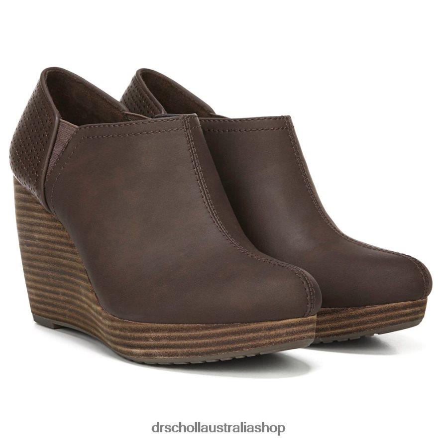 Harlow Wedge Bootie Unisex Dr. Scholl's 4Z4JXV150 Dark Brown Smooth