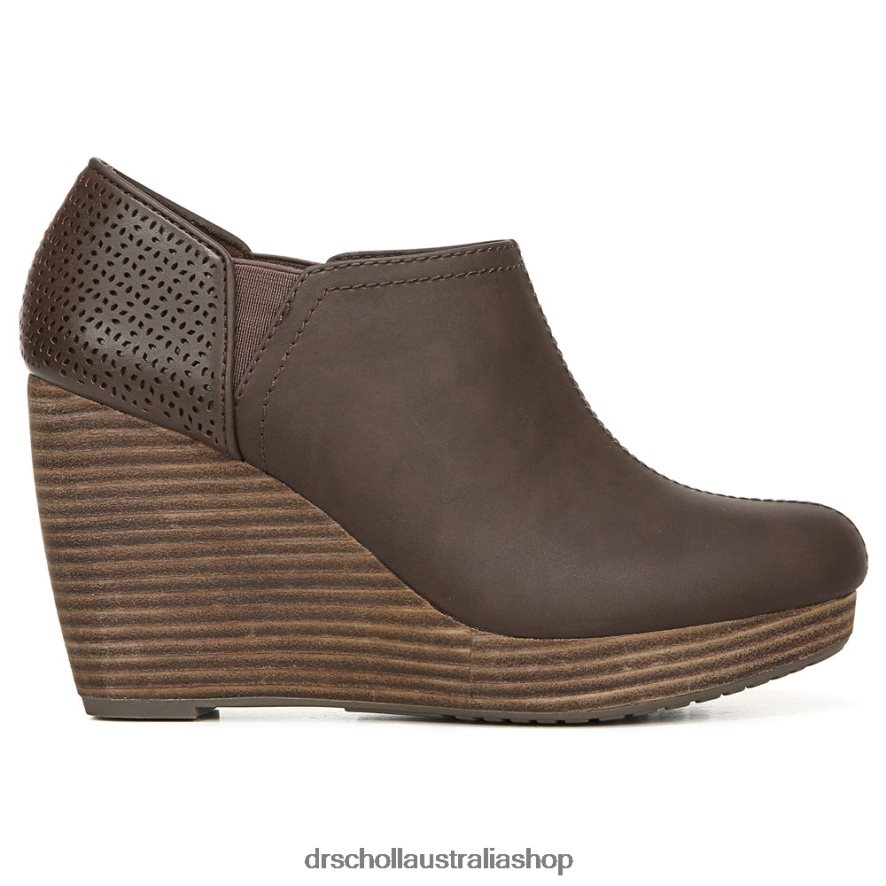 Harlow Wedge Bootie Unisex Dr. Scholl's 4Z4JXV150 Dark Brown Smooth