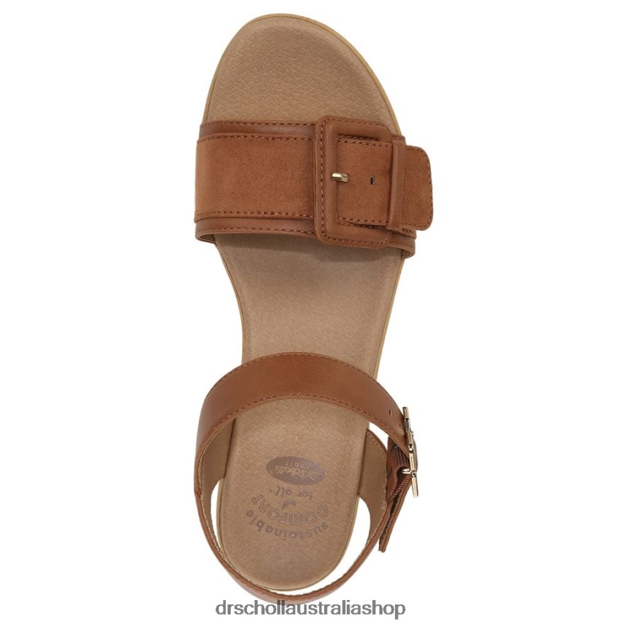 Felicity Too Block Heel Sandal Unisex Dr. Scholl\'s 4Z4JXV162 Honey Brown Synthetic