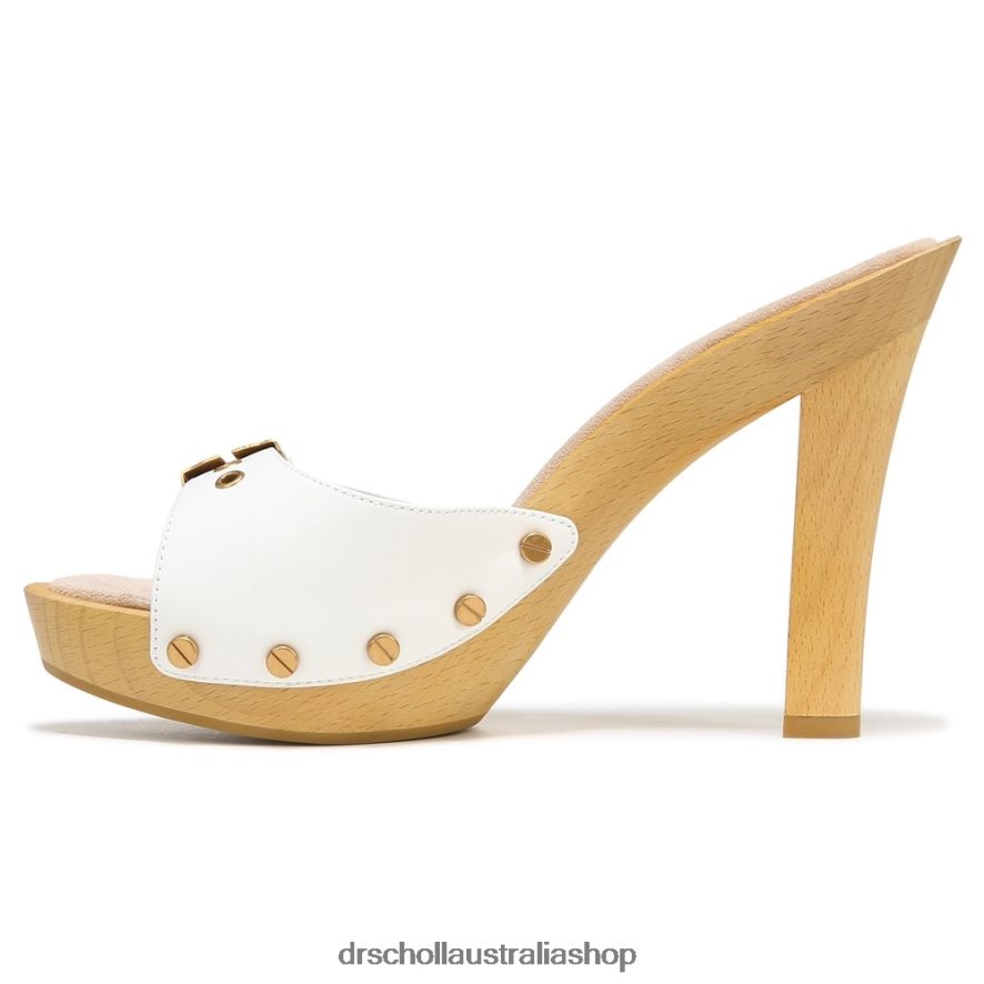 Lolli High Heel Sandal Unisex Dr. Scholl\'s x Veronica Beard 4Z4JXV115 White Leather