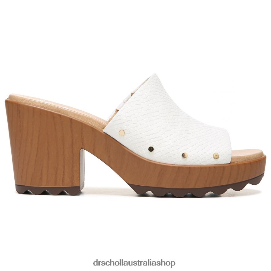 Wake Up Block Heel Sandal Unisex Dr. Scholl\'s 4Z4JXV184 White Snake Synthetic