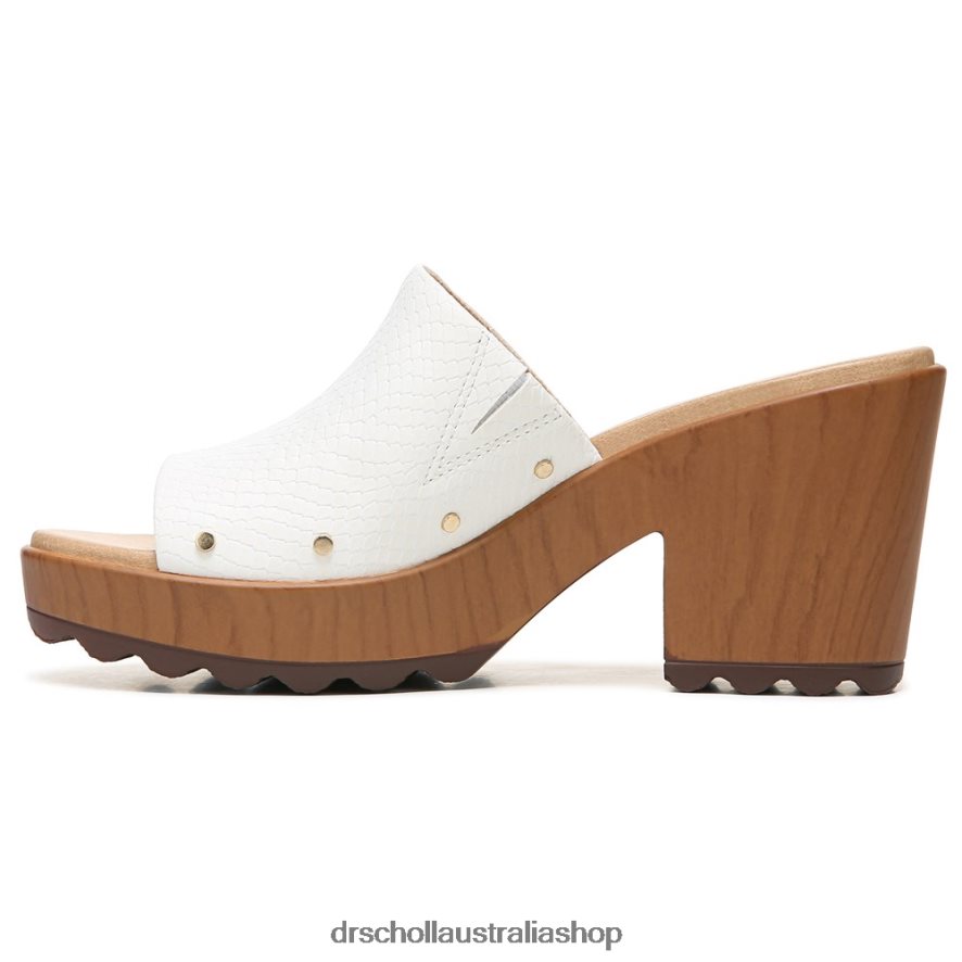 Wake Up Block Heel Sandal Unisex Dr. Scholl\'s 4Z4JXV184 White Snake Synthetic