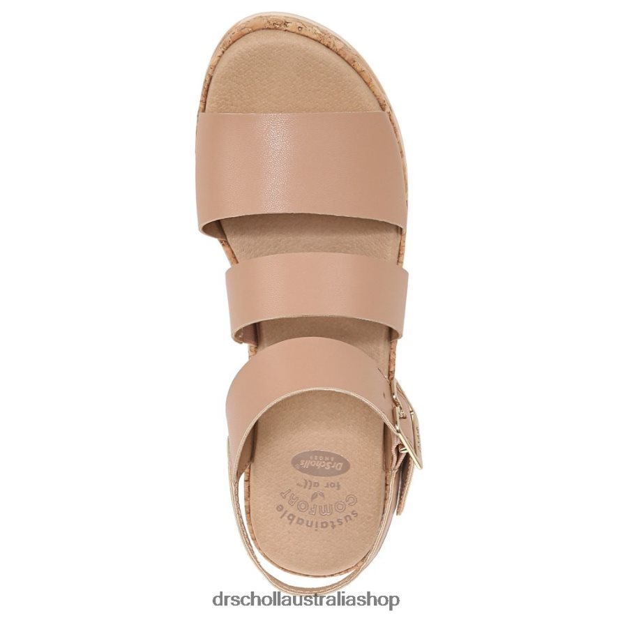 Once Twice Platform Wedge Sandal Unisex Dr. Scholl\'s 4Z4JXV195 Tawny Brown Synthetic