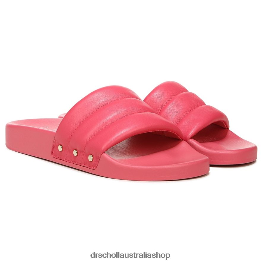 Pisces Chill Slide Sandal Unisex Dr. Scholl's 4Z4JXV212 Dark Pink Leather