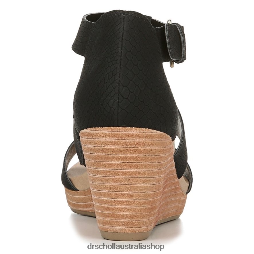 Barton Wedge Sandal Unisex Dr. Scholl\'s 4Z4JXV165 Black Snake Print