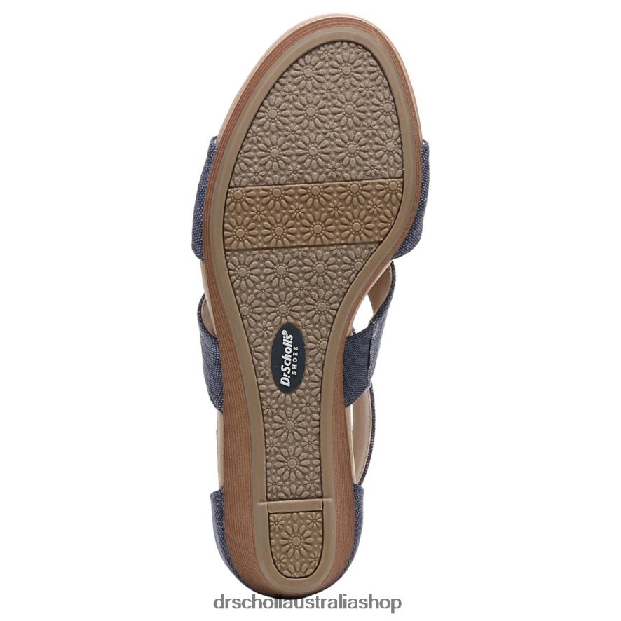 Barton Wedge Sandal Unisex Dr. Scholl\'s 4Z4JXV167 Denim Blue Fabric