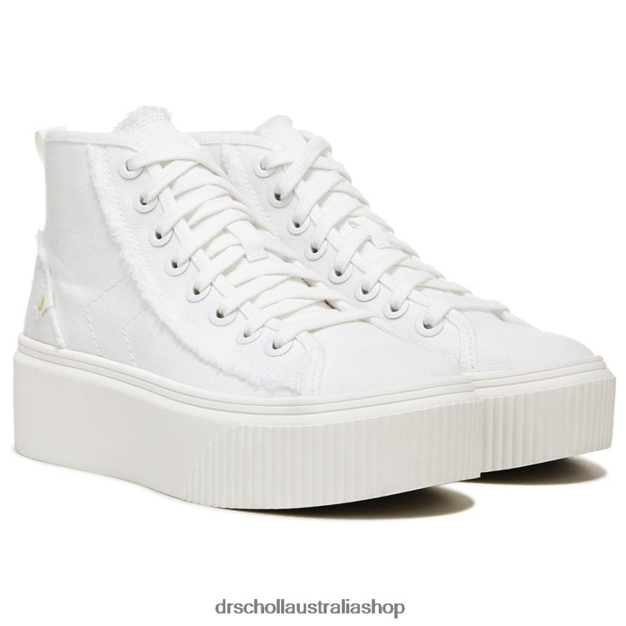 For Now Hi Top Platform Sneaker Unisex Dr. Scholl's 4Z4JXV226 White Fabric