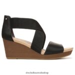 Barton Band Wedge Sandal Unisex Dr. Scholl's 4Z4JXV228 Black - Image 2