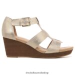 Barton Wedge Sandal Unisex Dr. Scholl's 4Z4JXV166 Gold Synthetic - Image 2