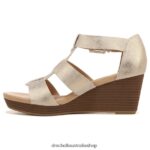 Barton Wedge Sandal Unisex Dr. Scholl's 4Z4JXV166 Gold Synthetic - Image 3