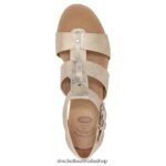 Barton Wedge Sandal Unisex Dr. Scholl's 4Z4JXV166 Gold Synthetic - Image 4