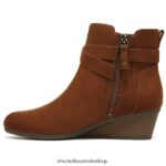 Berlin Wedge Bootie Unisex Dr. Scholl's 4Z4JXV241 Copper Brown Fabric - Image 3