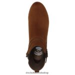 Berlin Wedge Bootie Unisex Dr. Scholl's 4Z4JXV241 Copper Brown Fabric - Image 4