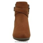 Berlin Wedge Bootie Unisex Dr. Scholl's 4Z4JXV241 Copper Brown Fabric - Image 5