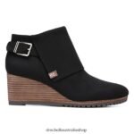 Create Wedge Bootie Unisex Dr. Scholl's 4Z4JXV125 Black Microfiber - Image 2