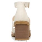 Eleanor Block Heel Sandal Unisex Dr. Scholl's 4Z4JXV245 Tofu White Synthetic - Image 6