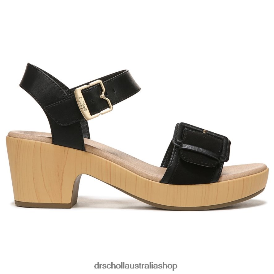 Felicity Too Block Heel Sandal Unisex Dr. Scholl's 4Z4JXV160 Black Synthetic - Image 2