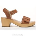 Felicity Too Block Heel Sandal Unisex Dr. Scholl's 4Z4JXV162 Honey Brown Synthetic - Image 2