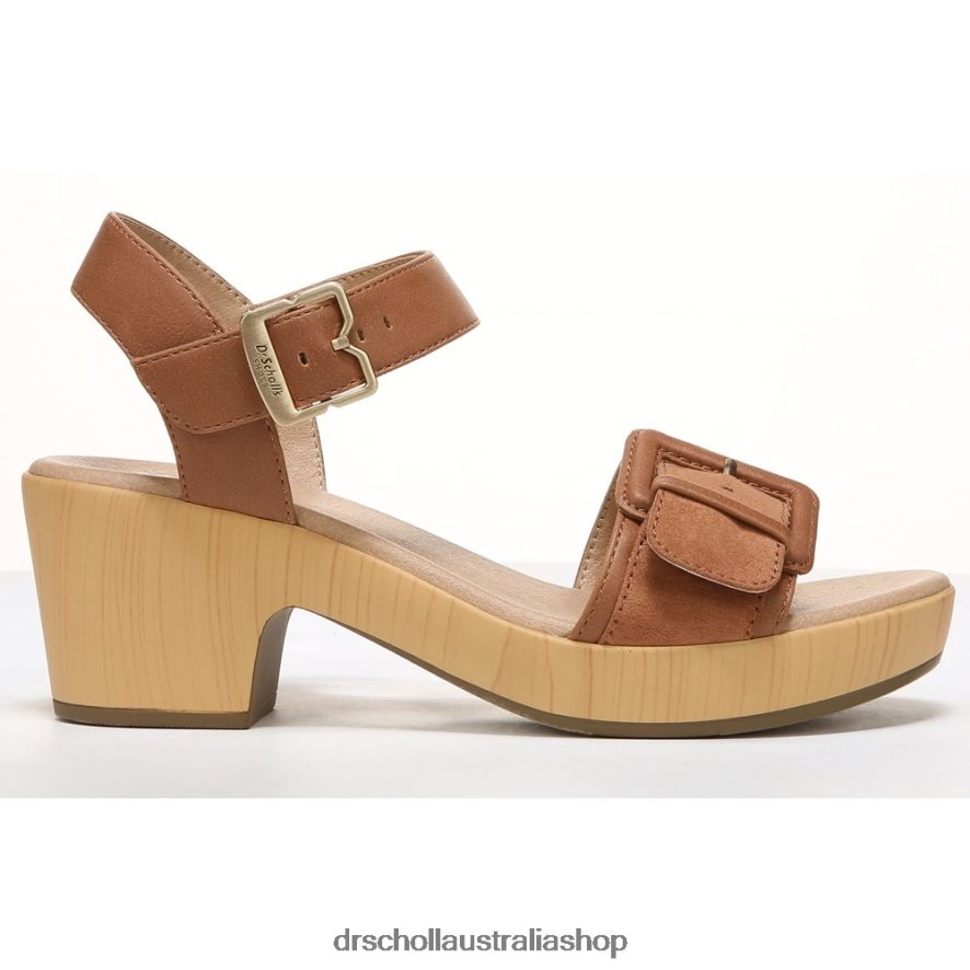 Felicity Too Block Heel Sandal Unisex Dr. Scholl's 4Z4JXV162 Honey Brown Synthetic - Image 2