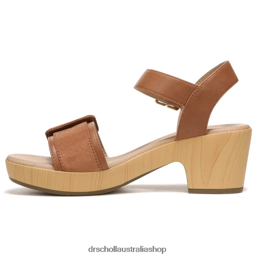 Felicity Too Block Heel Sandal Unisex Dr. Scholl's 4Z4JXV162 Honey Brown Synthetic - Image 3