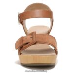 Felicity Too Block Heel Sandal Unisex Dr. Scholl's 4Z4JXV162 Honey Brown Synthetic - Image 5