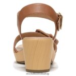Felicity Too Block Heel Sandal Unisex Dr. Scholl's 4Z4JXV162 Honey Brown Synthetic - Image 6
