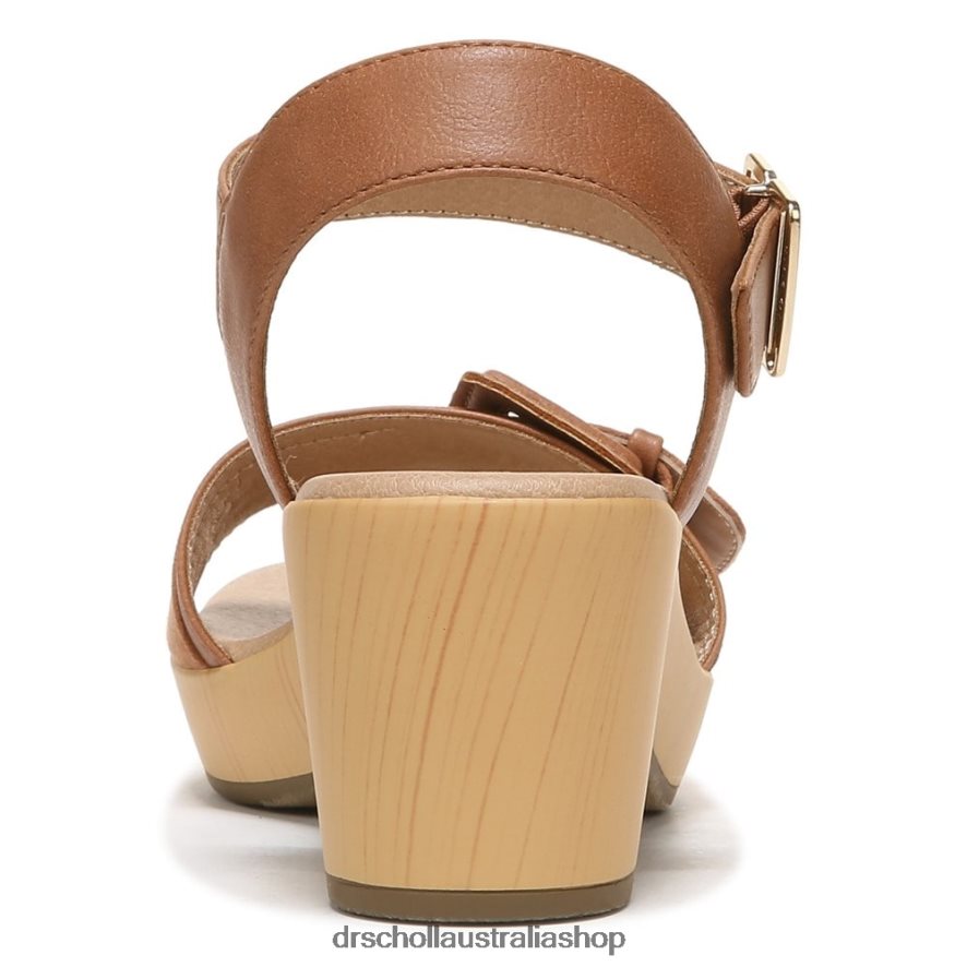 Felicity Too Block Heel Sandal Unisex Dr. Scholl's 4Z4JXV162 Honey Brown Synthetic - Image 6