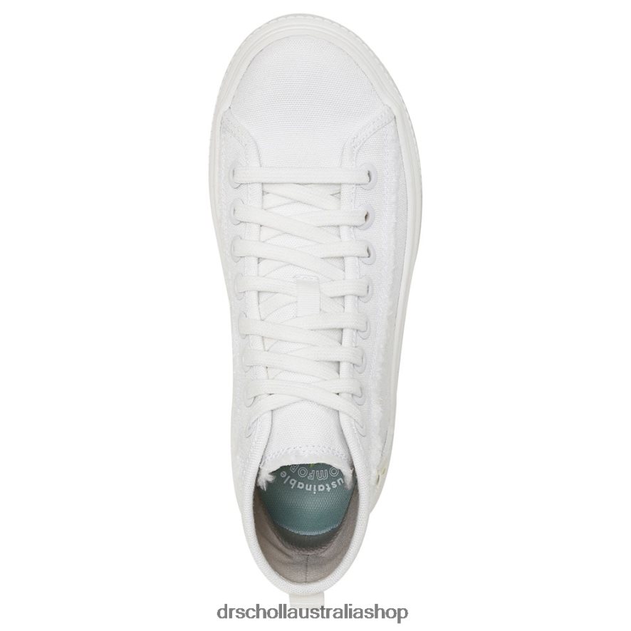 For Now Hi Top Platform Sneaker Unisex Dr. Scholl's 4Z4JXV226 White Fabric - Image 4