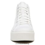 For Now Hi Top Platform Sneaker Unisex Dr. Scholl's 4Z4JXV226 White Fabric - Image 5