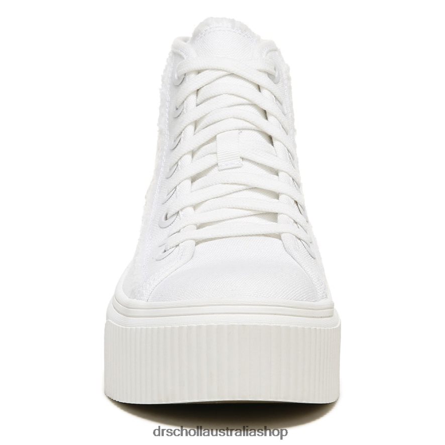 For Now Hi Top Platform Sneaker Unisex Dr. Scholl's 4Z4JXV226 White Fabric - Image 5