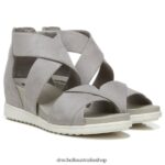 Golden Hour Gladiator Sandal Unisex Dr. Scholl's 4Z4JXV234 Soft Grey Microfiber