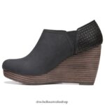 Harlow Wedge Bootie Unisex Dr. Scholl's 4Z4JXV149 Black - Image 3