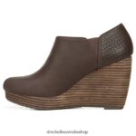 Harlow Wedge Bootie Unisex Dr. Scholl's 4Z4JXV150 Dark Brown Smooth - Image 3