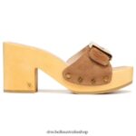 Hula Sandal Unisex Dr. Scholl's x Veronica Beard 4Z4JXV131 Hazelwood Brown Suede - Image 2