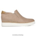 If Only Wedge Sneaker Unisex Dr. Scholl's 4Z4JXV60 Toasted Taupe Microfiber Perf - Image 2