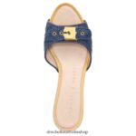 Lolli High Heel Sandal Unisex Dr. Scholl's x Veronica Beard 4Z4JXV114 Mountain Blue Denim Fabric - Image 4