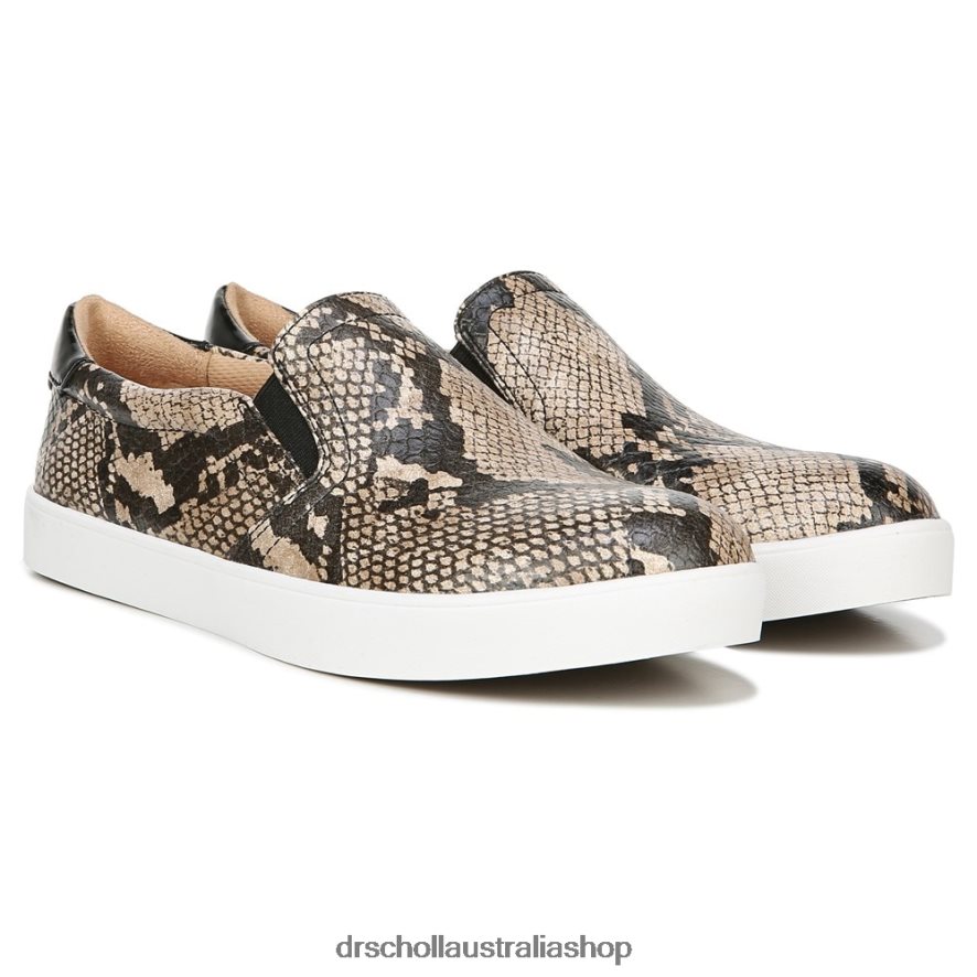 Madison Slip On Sneaker Unisex Dr. Scholl's 4Z4JXV42 Black/Tan Snake Print - Image 1