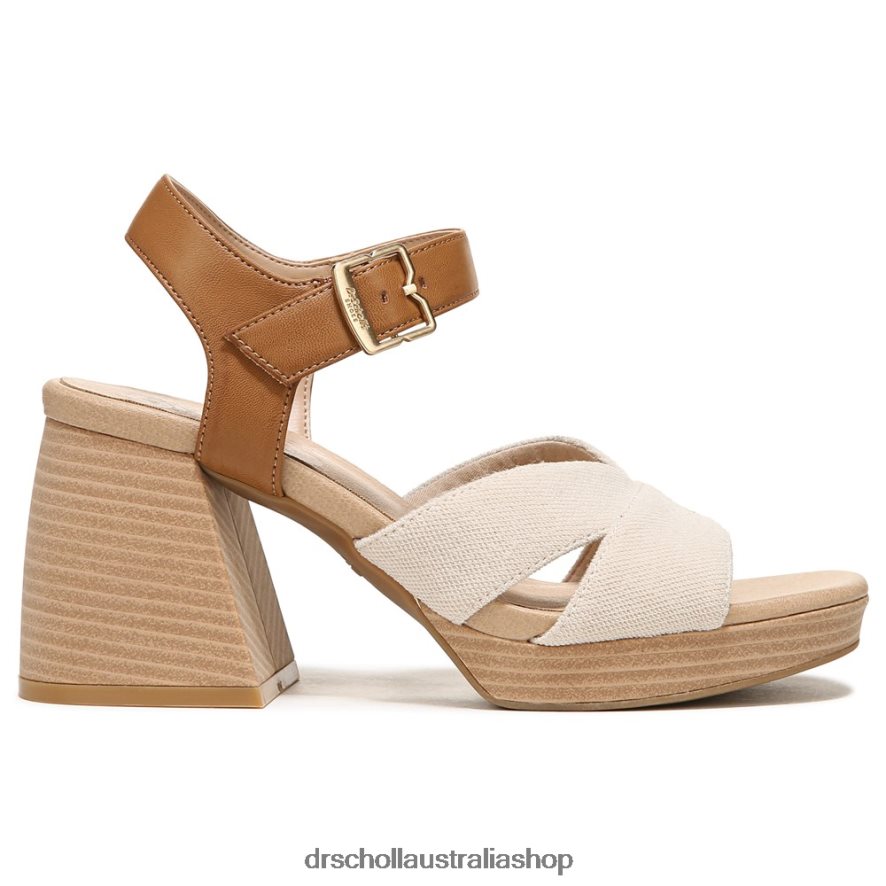 Mariah Block Heel Sandal Unisex Dr. Scholl's 4Z4JXV213 Light Brown Synthetic/Fabric - Image 2