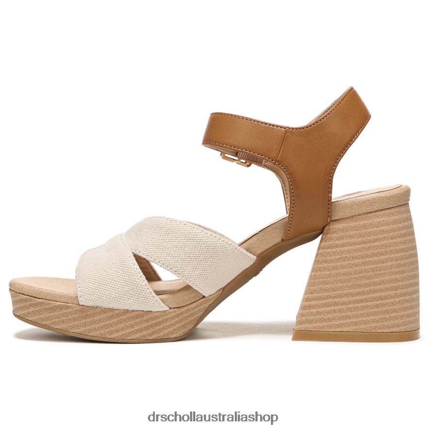 Mariah Block Heel Sandal Unisex Dr. Scholl's 4Z4JXV213 Light Brown Synthetic/Fabric - Image 3