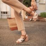 Mariah Block Heel Sandal Unisex Dr. Scholl's 4Z4JXV213 Light Brown Synthetic/Fabric - Image 8