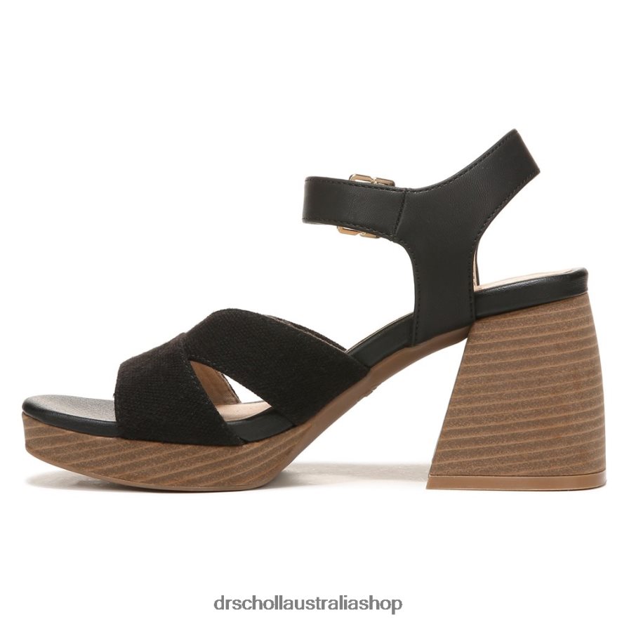 Mariah Block Heel Sandal Unisex Dr. Scholl's 4Z4JXV214 Black Synthetic/Fabric - Image 3