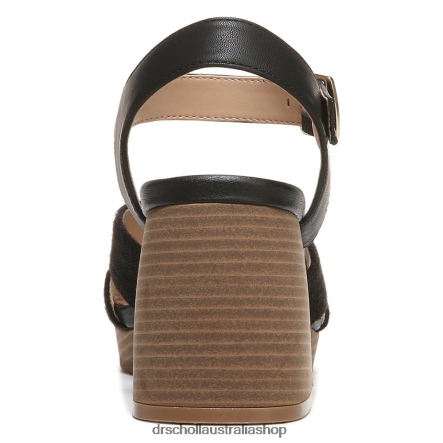 Mariah Block Heel Sandal Unisex Dr. Scholl's 4Z4JXV214 Black Synthetic/Fabric - Image 6