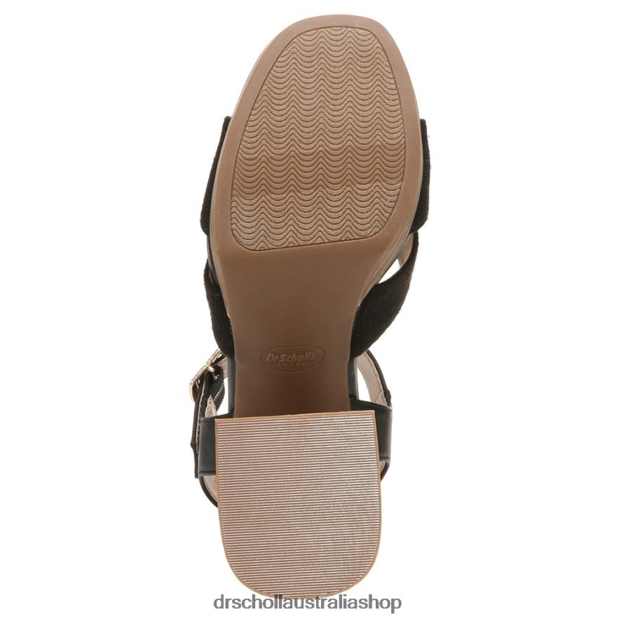 Mariah Block Heel Sandal Unisex Dr. Scholl's 4Z4JXV214 Black Synthetic/Fabric - Image 7