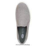 Nova Slip On Sneaker Unisex Dr. Scholl's 4Z4JXV70 Soft Grey Microfiber Perf - Image 4
