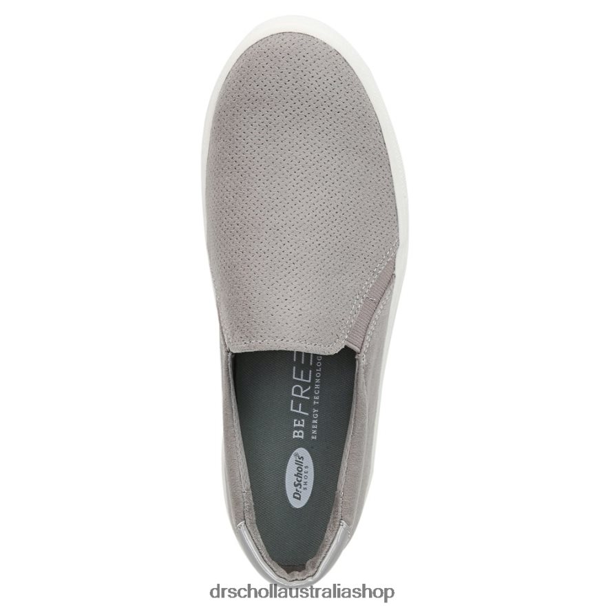 Nova Slip On Sneaker Unisex Dr. Scholl's 4Z4JXV70 Soft Grey Microfiber Perf - Image 4