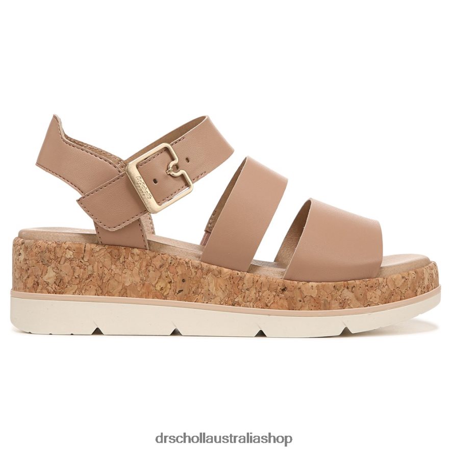 Once Twice Platform Wedge Sandal Unisex Dr. Scholl's 4Z4JXV195 Tawny Brown Synthetic - Image 2