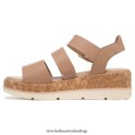 Once Twice Platform Wedge Sandal Unisex Dr. Scholl's 4Z4JXV195 Tawny Brown Synthetic - Image 3