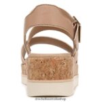 Once Twice Platform Wedge Sandal Unisex Dr. Scholl's 4Z4JXV195 Tawny Brown Synthetic - Image 6