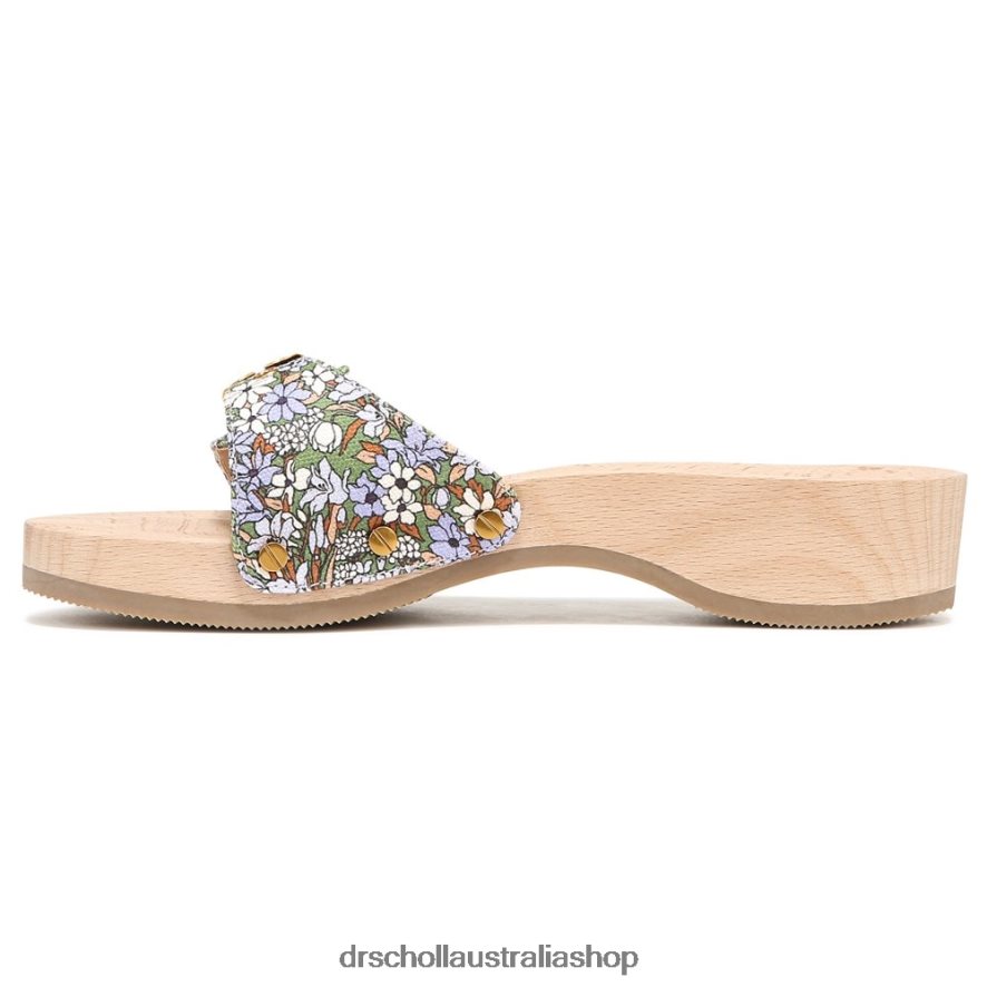 Original Sandal Unisex Dr. Scholl's x Veronica Beard 4Z4JXV116 Forest Green Floral Canvas - Image 3